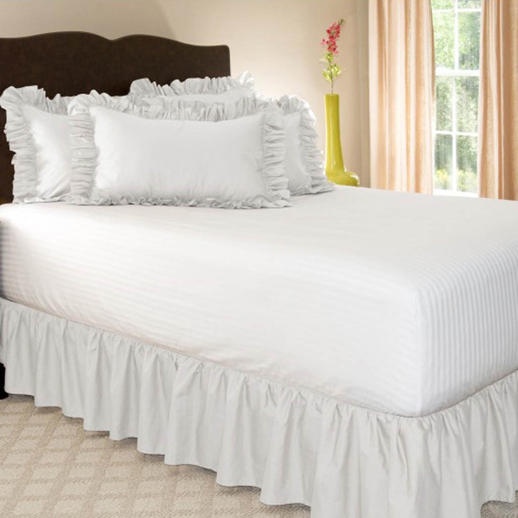 Not a fan of a ruffle bed skirt. I wanted something more flat and ...